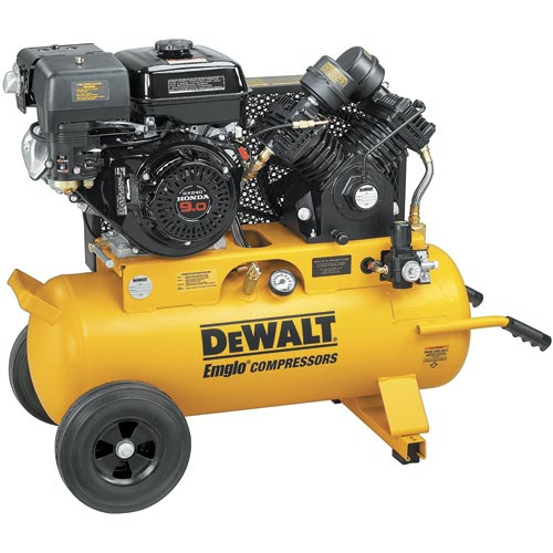 DeWalt D55275 9HP Honda 17Gal Wheeled Single Tank Air Compressor Spears Construction Supply